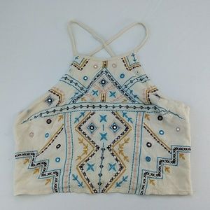 Xhilaration hatler top tan size large